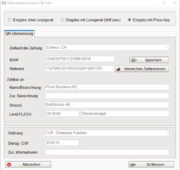 QR-Rechnung gescannt
