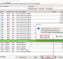 Lohnbuchung in Fibu - ohne MWST - Ändern