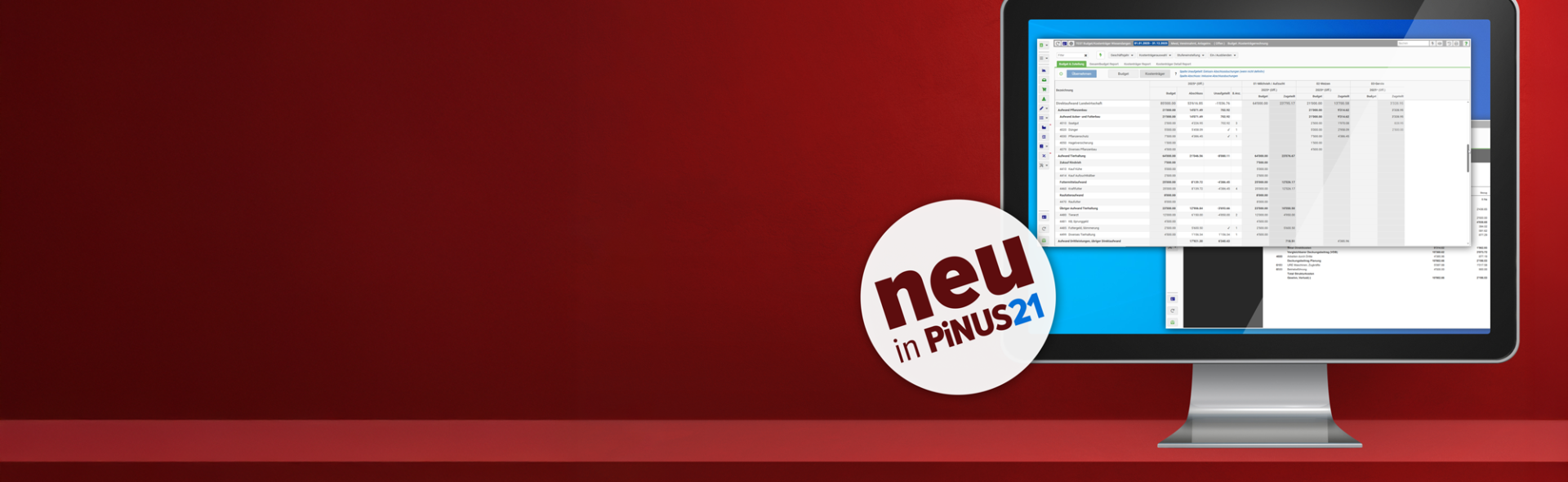 Kostenträger & Budget Direkt in der FiBU. Klar geplant.
